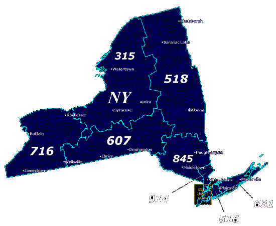 607 Area Code Map Where Is 607 Area Code In New York